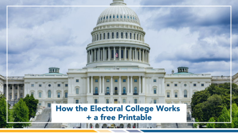 How the Electoral College Works, PLUS a free Printable