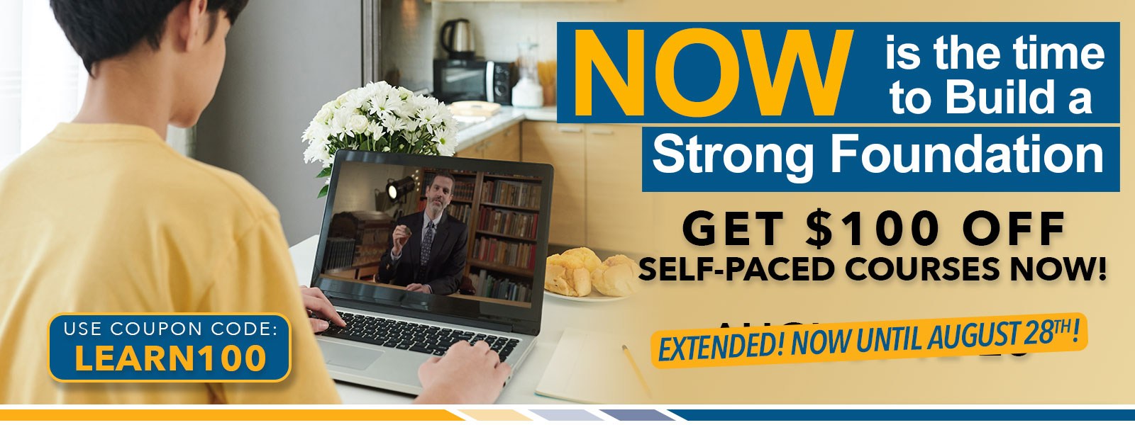 $100 off self-paced courses