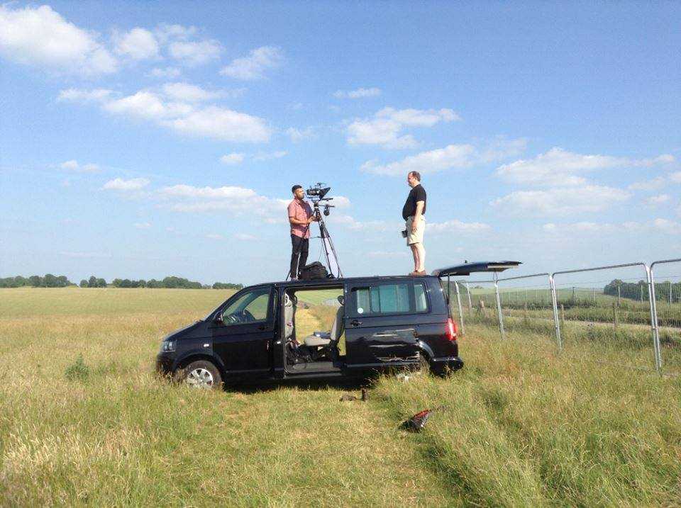 Filming Stonehenge