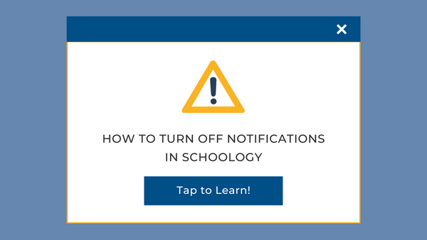 How to turn off notifications in schoology