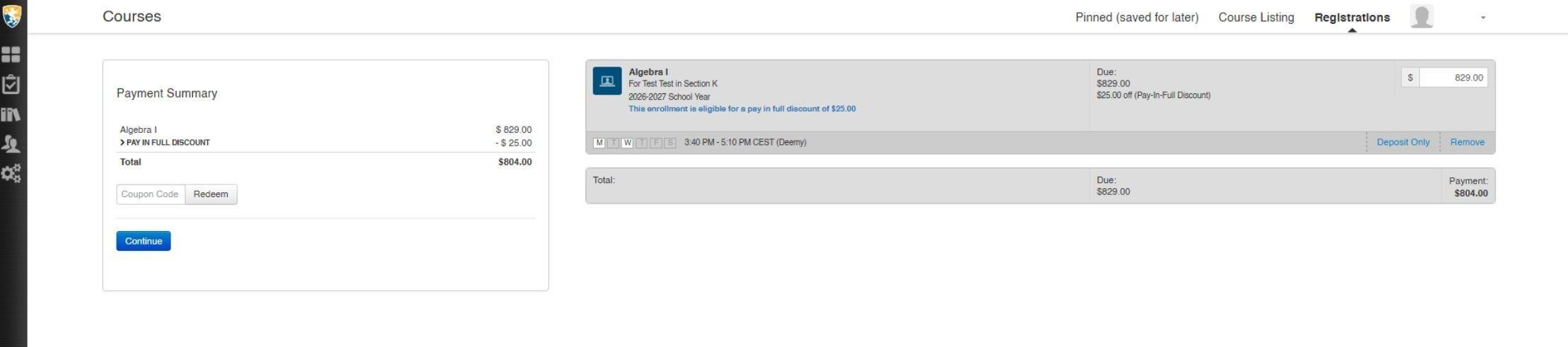 Step 6: Payment