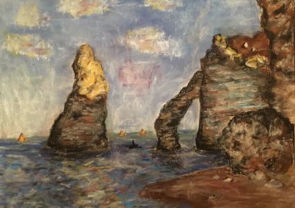 Student Piece: Pastel Copy of a Monet Painting