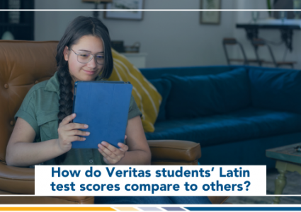 How do Veritas students’ Latin test scores compare to others?