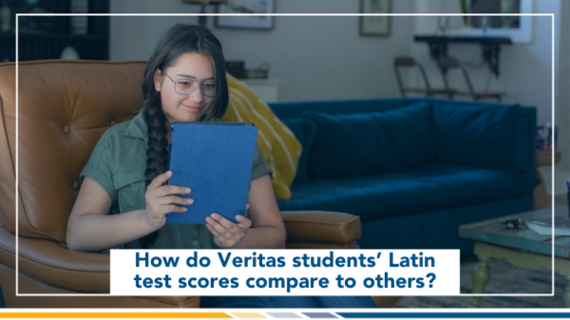 How do Veritas students’ Latin test scores compare to others?