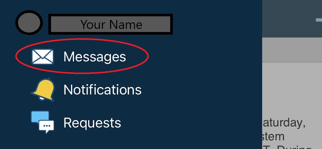 Click “Messages” to compose a message to a teacher.