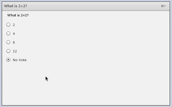 Answering a poll in Adobe Connect
