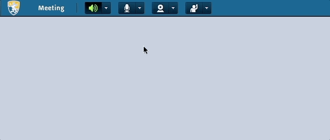The audio menu for choosing a microphone and adjusting volume