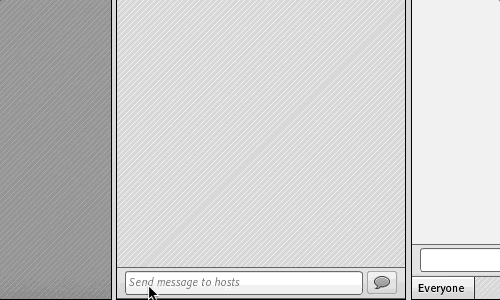 A breakout room with the Send message to hosts box
