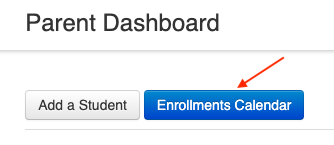 the Enrollments Calendar menu item