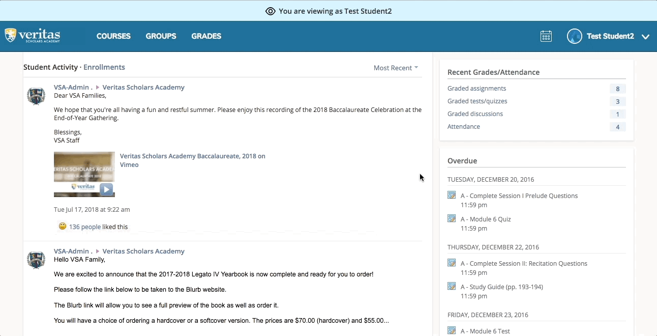 Turning on Parent Digest email notifications in Schoology settings