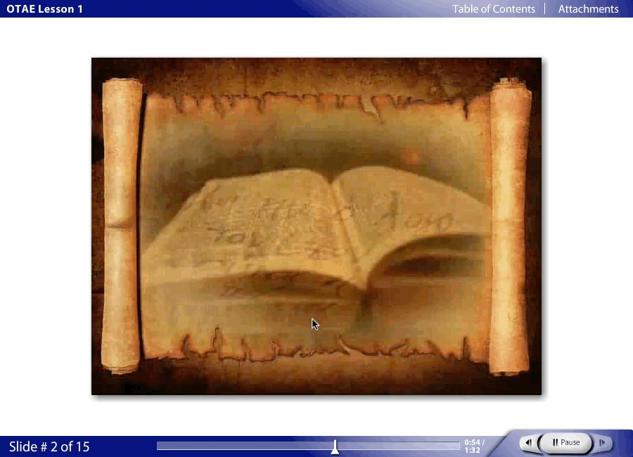 The Veritas History self-paced lesson player