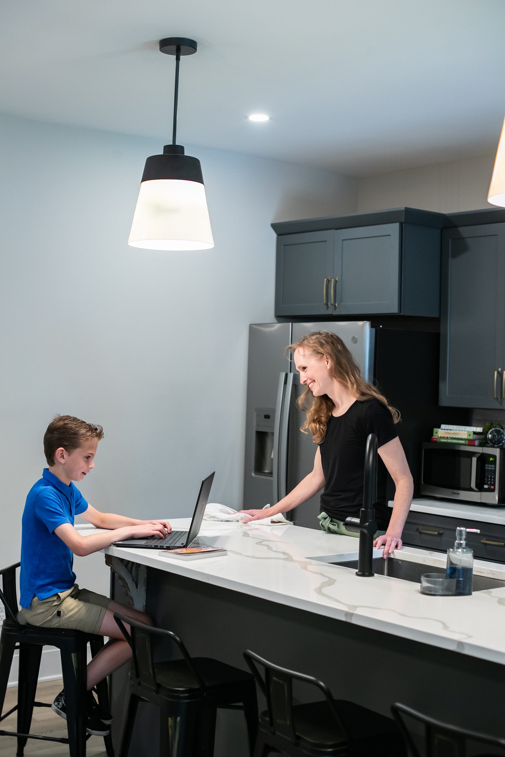 Home mom son kitchen